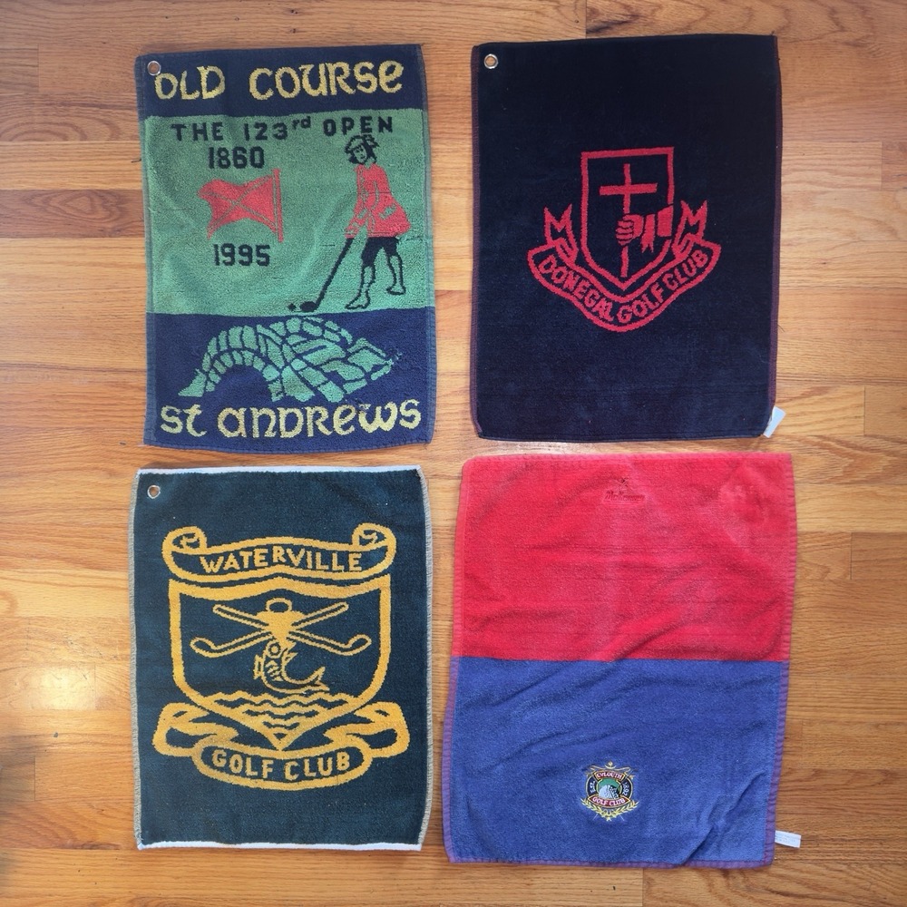 4 VTG Golf Bag Towels Donegal Old Course 123rd Open Waterville Cylouth Golf Club